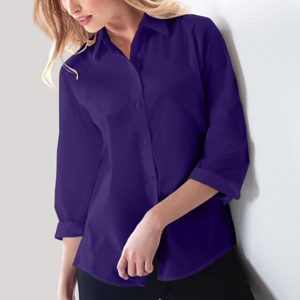 Foxcroft 3/4-Sleeve Button Shirt